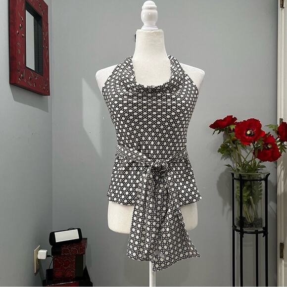 NEW Ann Taylor Silk Tailored Cowl Halter Fitted Multi-Way Blouse + Scarf 2P NWT - Picture 6 of 16